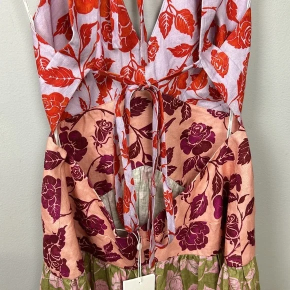 SOLD NWT Zimmermann Lovestruck V-neck Halter Mini Dress Sz US 10 - Picture 6 of 15